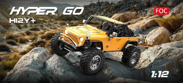 MJX Hyper Go H12Y+ 1/12 Scale RC Car High-Torque 3650 Brushless BLDC Motor Aluminum Shell - Yellow - Image 7
