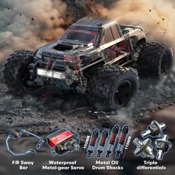 MJX Hyper Go 10208 V2 Version Monster RC Truck 1:10 Scale 80km/h 4WD RC Car - Image 4