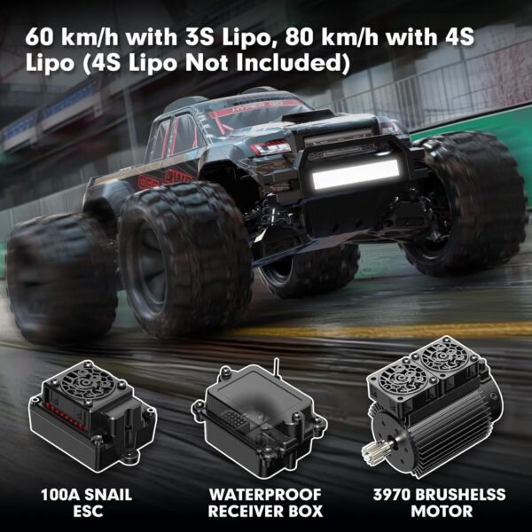 MJX Hyper Go 10208 V2 Version Monster RC Truck 1:10 Scale 80km/h 4WD RC Car - Image 8