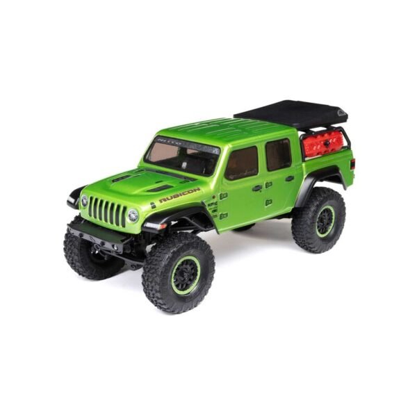 1/24 SCX24 Jeep JT Gladiator 4X4 RTR Brushed Rock Crawler (Battery & Charger Included), Green - Image 8