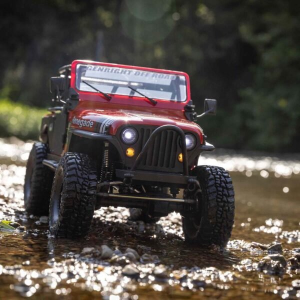 1/10 SCX10 III Jeep CJ-7 4X4 RTR Brushed Rock Crawler, Red - Image 12