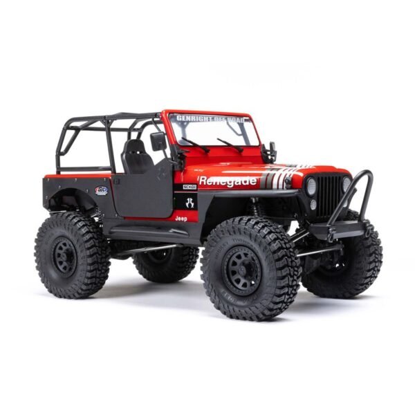 1/10 SCX10 III Jeep CJ-7 4X4 RTR Brushed Rock Crawler, Red - Image 3