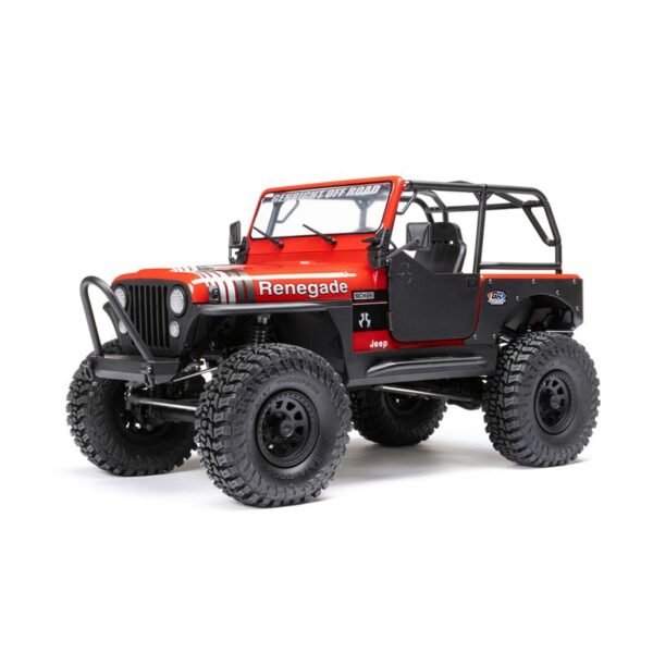 1/10 SCX10 III Jeep CJ-7 4X4 RTR Brushed Rock Crawler, Red - Image 4