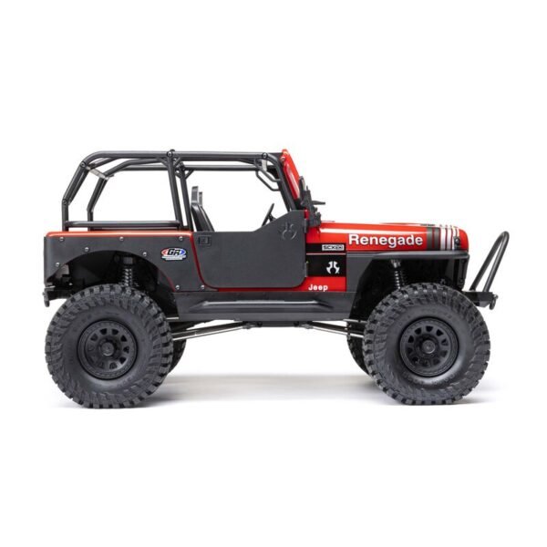 1/10 SCX10 III Jeep CJ-7 4X4 RTR Brushed Rock Crawler, Red - Image 7
