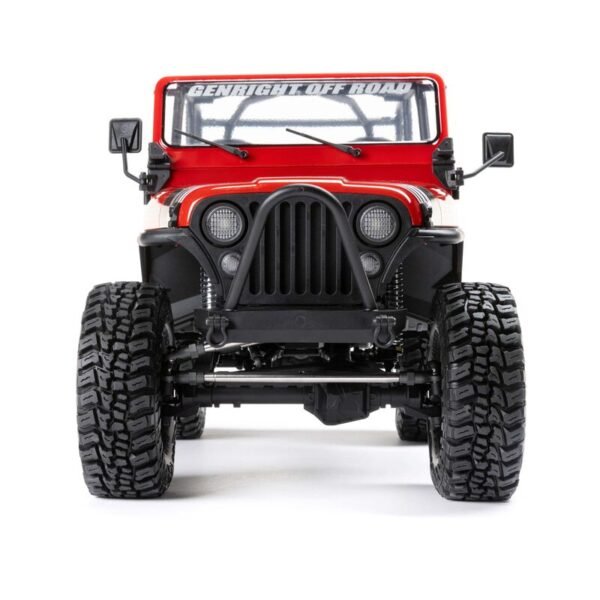 1/10 SCX10 III Jeep CJ-7 4X4 RTR Brushed Rock Crawler, Red - Image 9