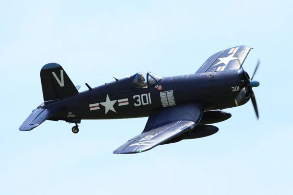 FMS 1400mm (55.1") F4U Corsair PNP Blue RC Plane with 4250 KV540 Brushless Motor 70A ESC Scale Flaps & Lights - Image 6